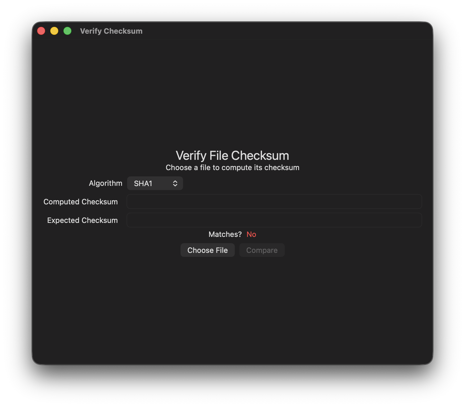Verify Checksum